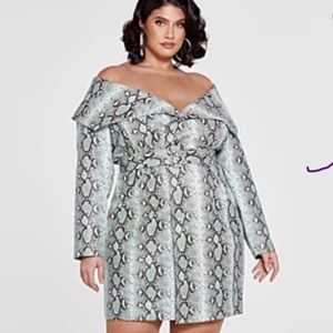 Lfg Snakeskin Print Wrap Dress - Patrick Starrr X FTF